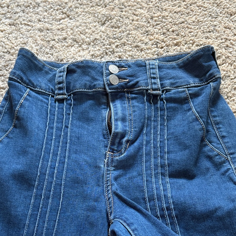 Sneak Peek Blue Straight Leg Jeans - Picture 3 of 5